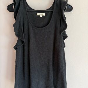 Madewell Black Textured Tank Top
